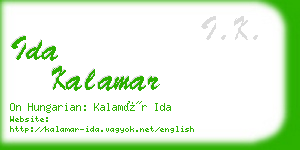 ida kalamar business card